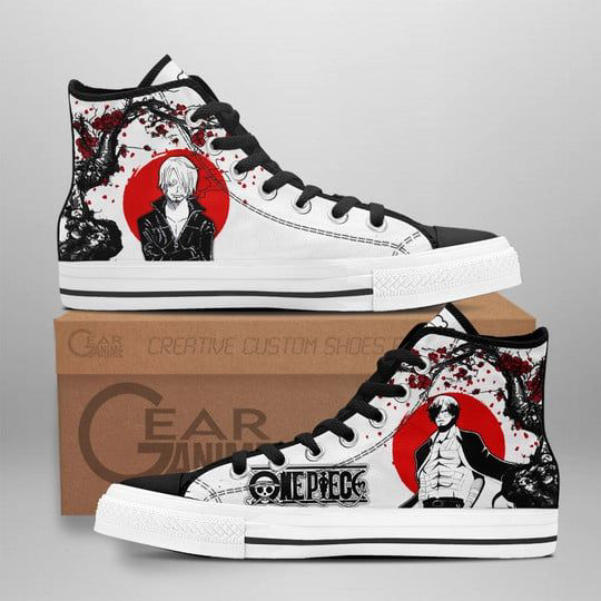 Sanji High Top Shoes Japan Style For Fans One Piece Anime