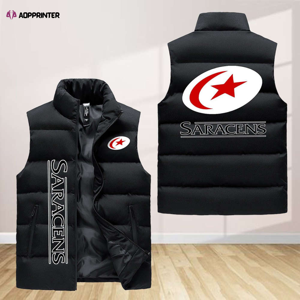 Saracens Sleeveless Puffer Jacket Custom For Fans Gifts