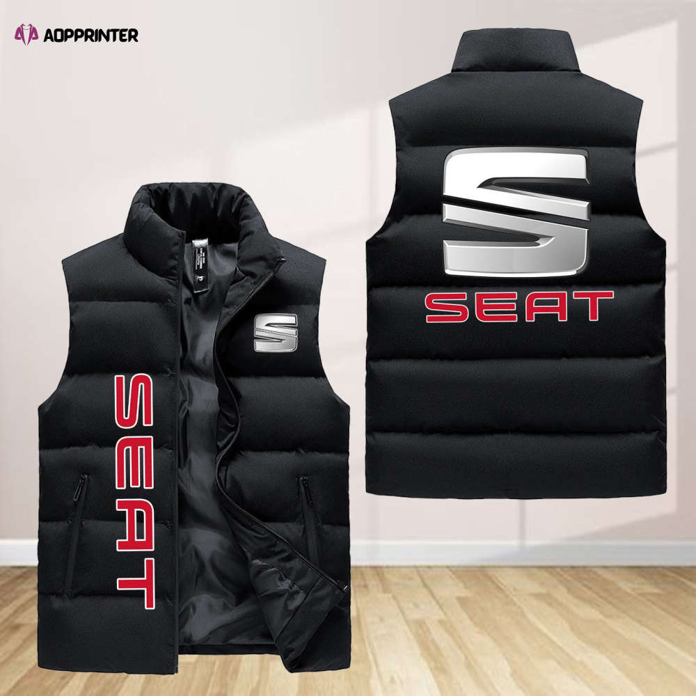 Seat Sleeveless Puffer Jacket Custom For Fans Gifts