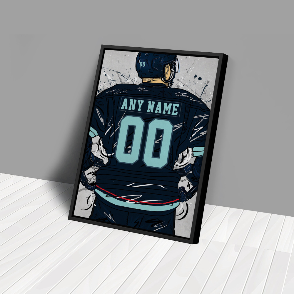  Framed Canvas - Personalized Football Name Art Decor