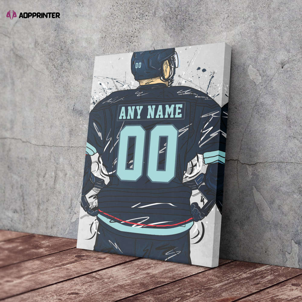 Seattle Mariners Jersey MLB Personalized Jersey Custom Name and Number Canvas Wall Art Home Decor Framed Poster Man Cave Gift