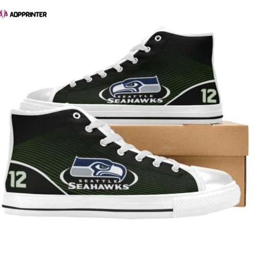 Seattle Seahawks NFL Custom Canvas High Top Shoes