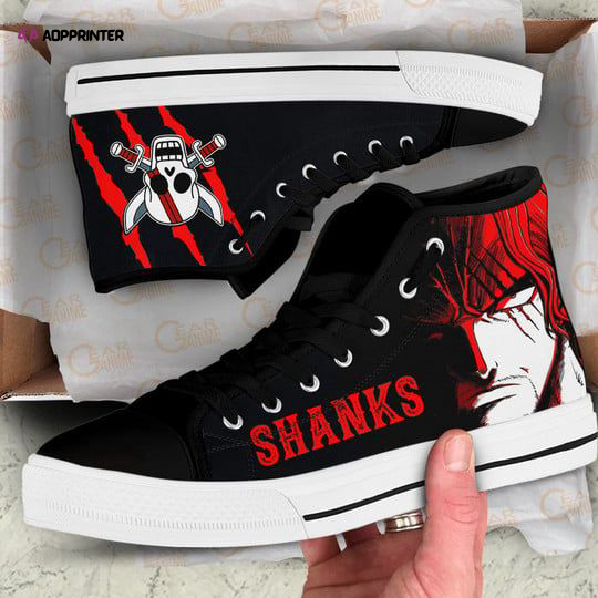 Shanks Emblem Custom Canvas High Top Shoes For Fans One Piece Anime