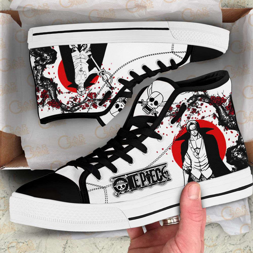 Shanks High Top Shoes Japan Style For Fans One Piece Anime