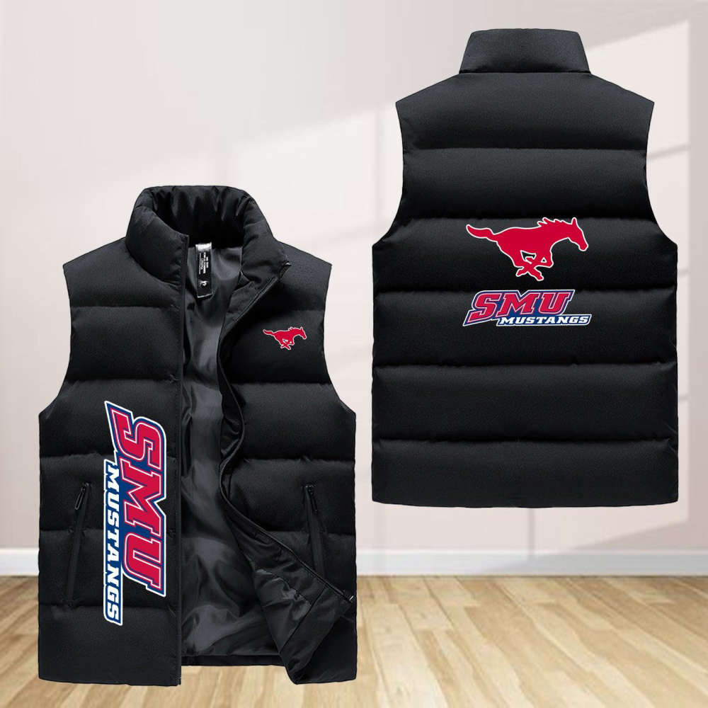 Smu Mustangs Sleeveless Puffer Jacket Custom For Fans Gifts