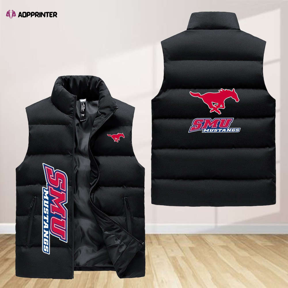 Smu Mustangs Sleeveless Puffer Jacket Custom For Fans Gifts
