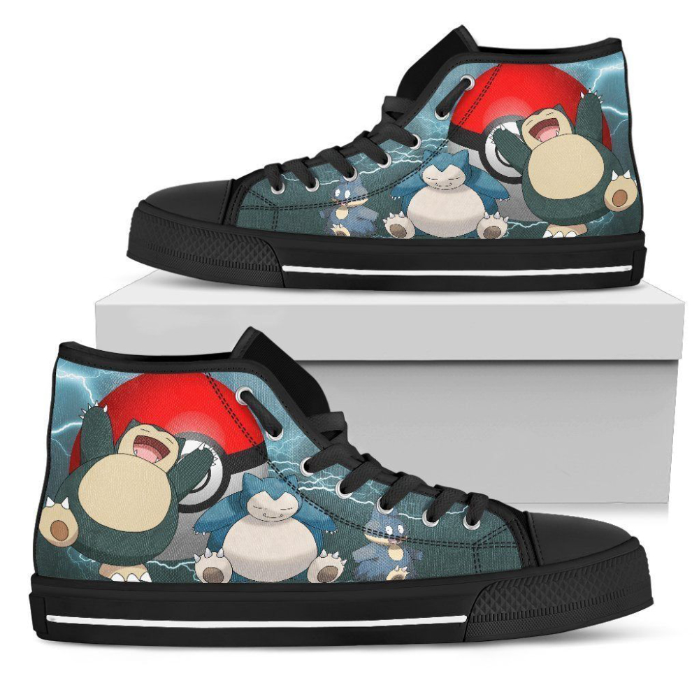 Snorlax High Top Shoes Custom For Fans Pokemon