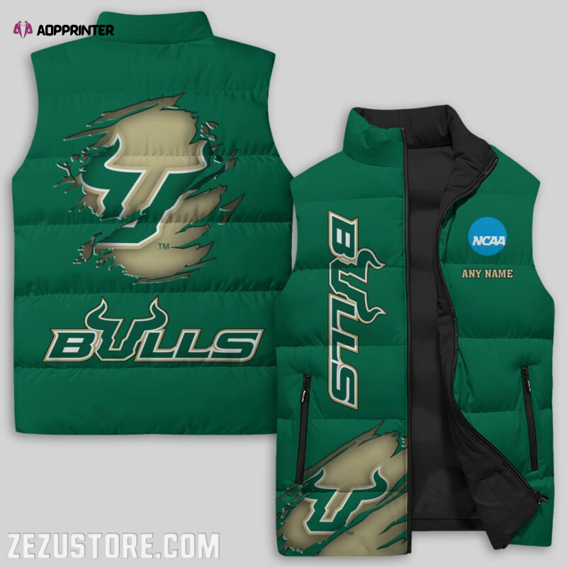 South Florida Bulls NCAA Sleeveless Puffer Jacket Custom For Fans Gifts