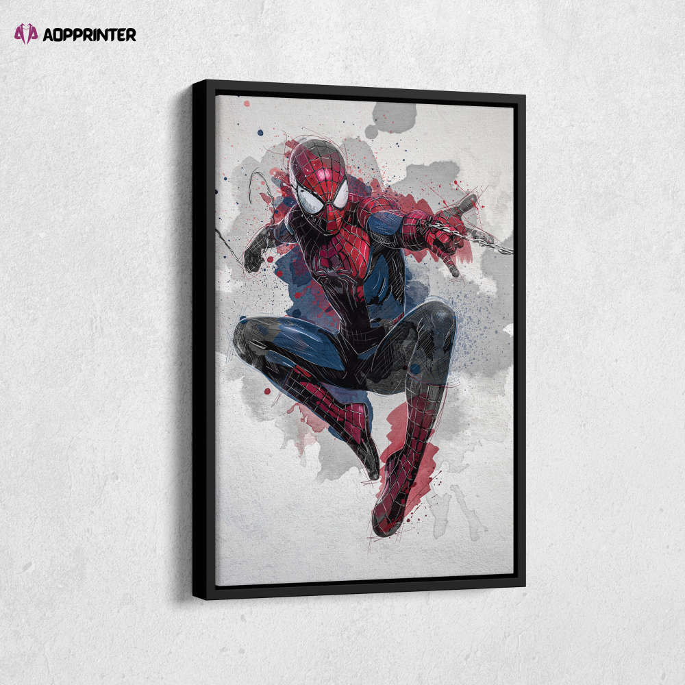 Spider-Man Poster Marvel Comics Framed Wall Art Home Decor Canvas Print Artwork