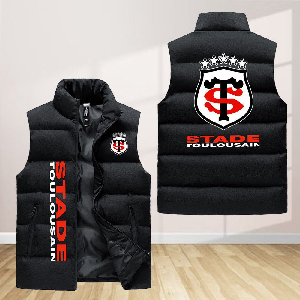 Stade Toulousain Sleeveless Puffer Jacket Custom For Fans Gifts