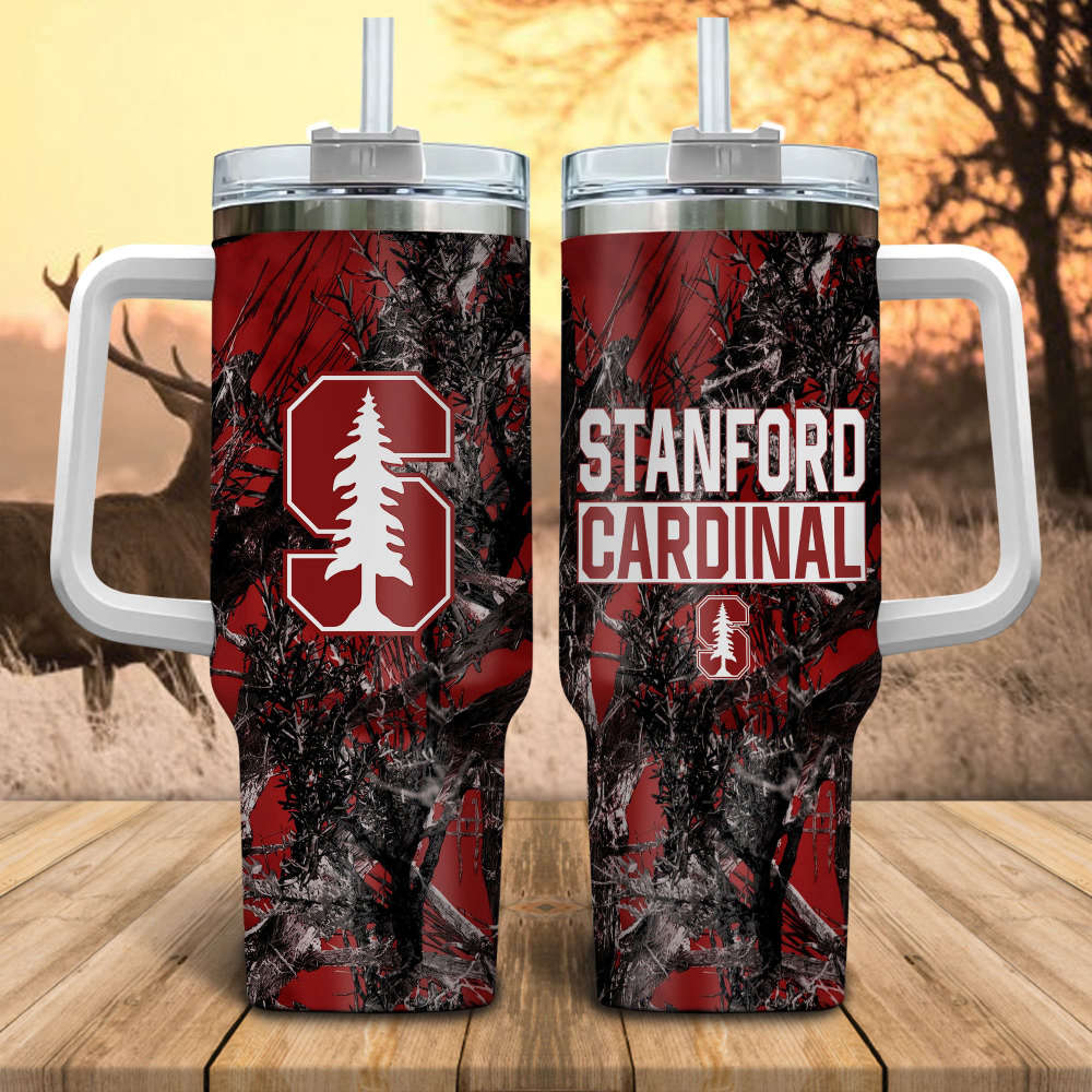 Stanford Cardinal NCAA Hunting Personalized Stanley Tumbler 40oz Gift for Fans