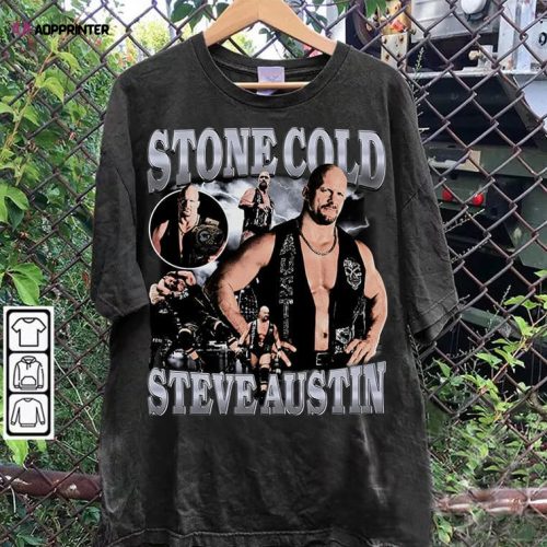 Vintage Stone Cold Steve Austin T-Shirt: 90s Retro Bootleg Style Unisex Gift