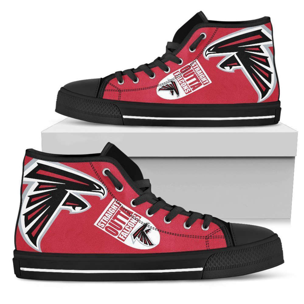 Straight Outta Atlanta Falcons NFL Custom Canvas High Top Shoes