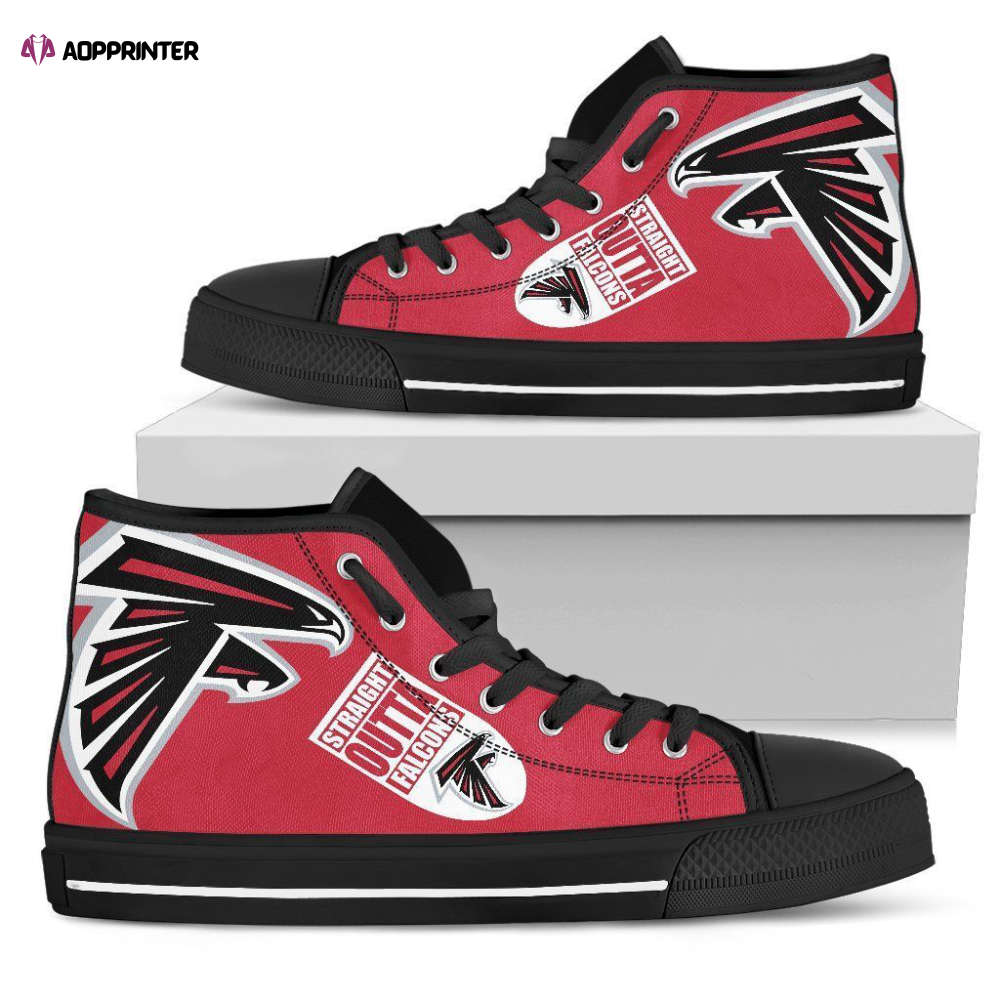 Straight Outta Atlanta Falcons NFL Custom Canvas High Top Shoes