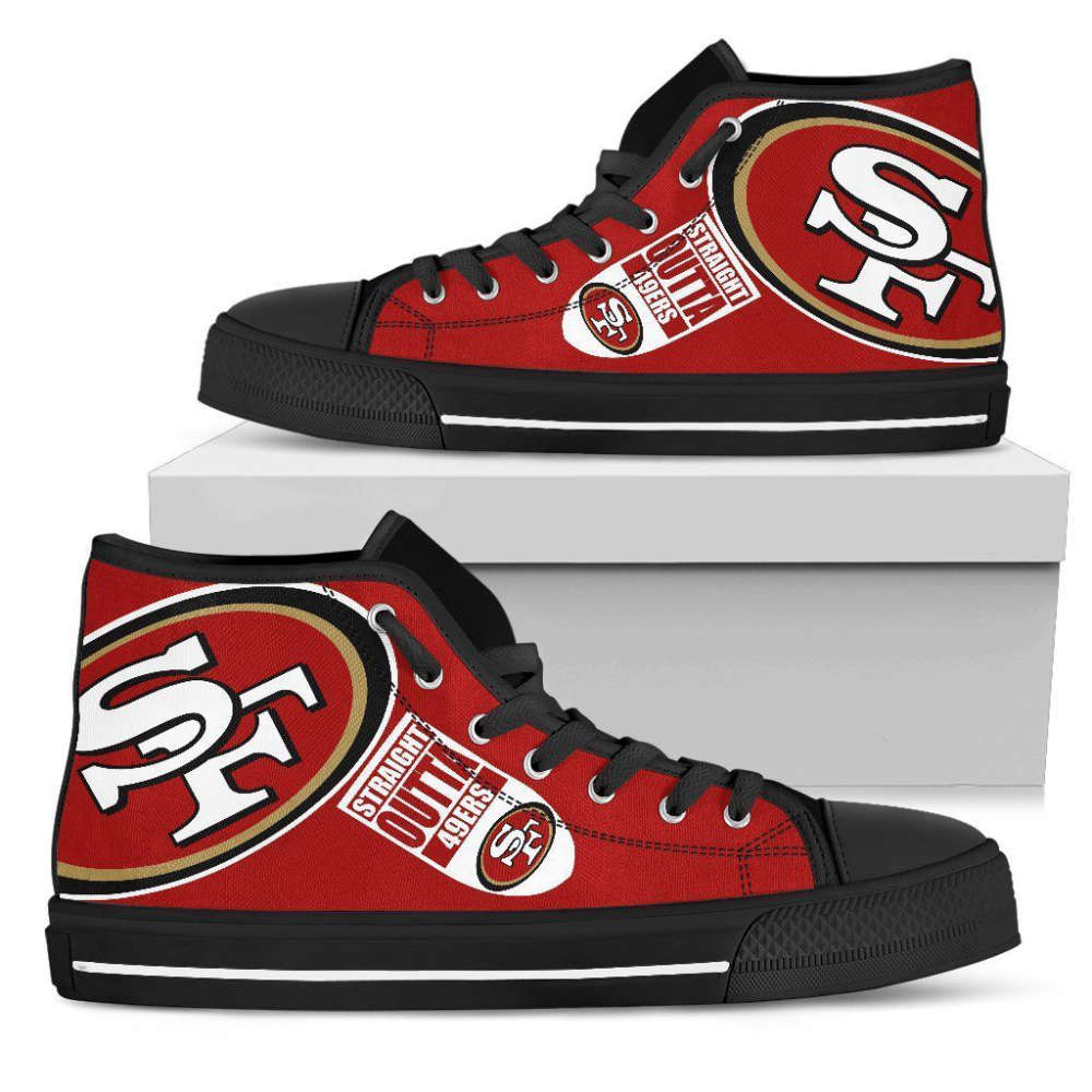 Straight Outta San Francisco 49ers Custom Canvas High Top Shoes