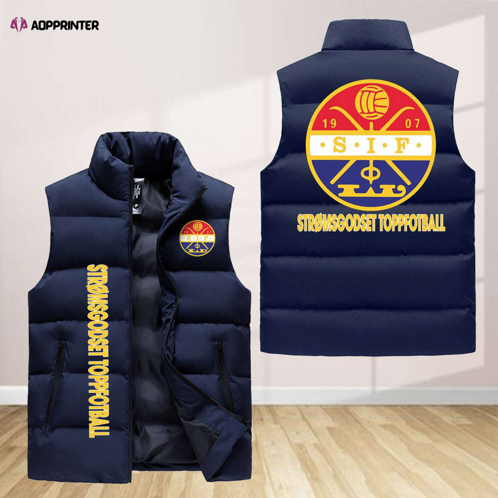 Stromsgodset Toppfotball Sleeveless Puffer Jacket Custom For Fans Gifts