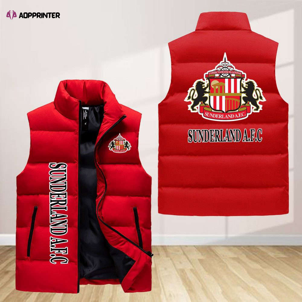 Sunderland A.F.C Sleeveless Puffer Jacket Custom For Fans Gifts