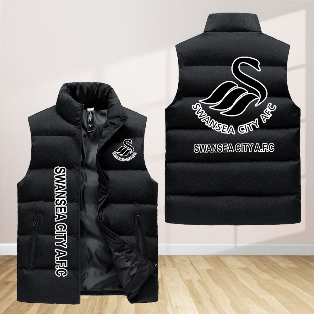 Swansea City A.F.C Sleeveless Puffer Jacket Custom For Fans Gifts