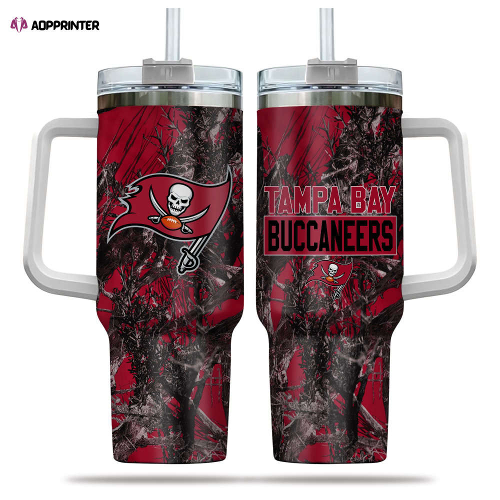 Tampa Bay Buccaneers NFL Hunting Personalized Stanley Tumbler 40oz Gift for Fans