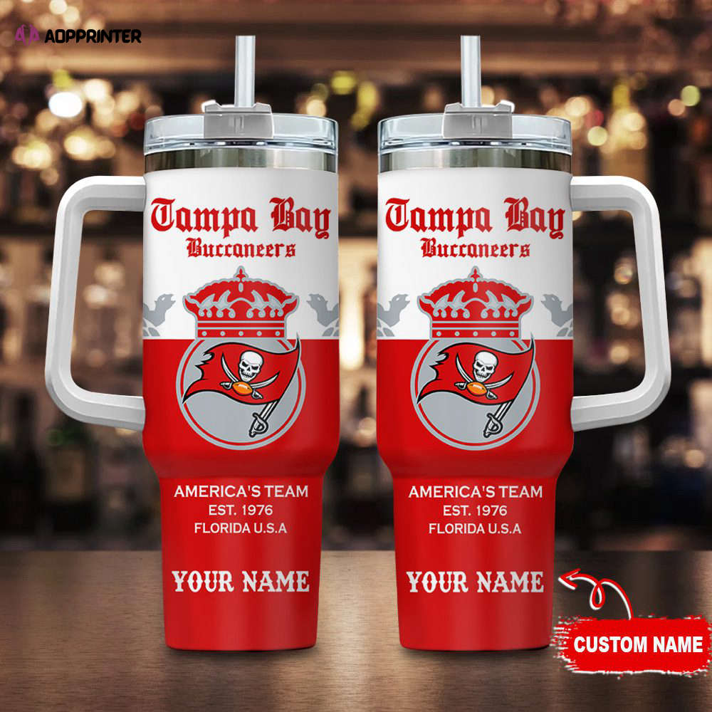 Tampa Bay Buccaneers Personalized NFL Corona Extra 40oz Stanley Tumbler Gift for Fans