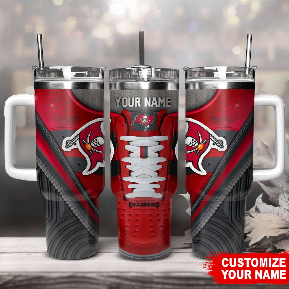 Tampa Bay Buccaneers Sneaker NFL Personalized Stanley Tumbler 40Oz Gift for Fans