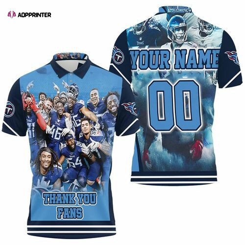 Tennessee Titans 2021 South Division Thank You Fan Personalized 3D Gift for Fans Polo Shirt