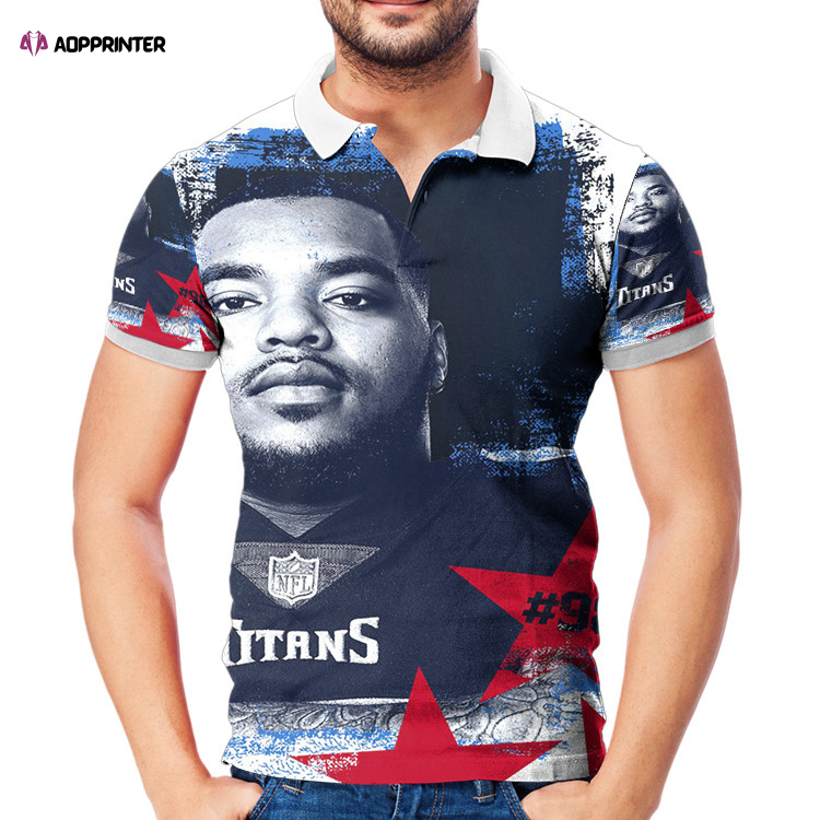 Tennessee Titans Jeffery Simmons2 3D All Over Print Polo Shirt