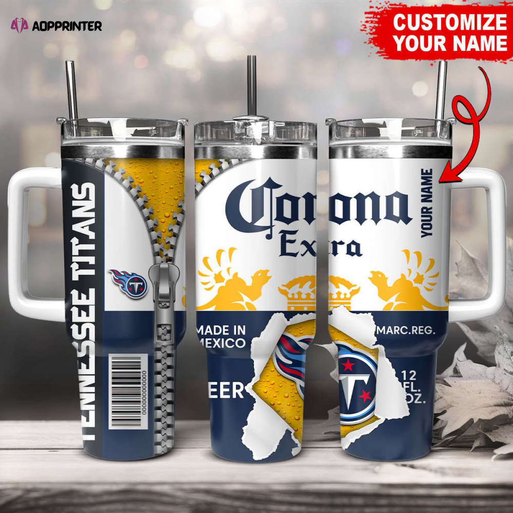Tennessee Titans NFL Corona Extra Personalized Stanley Tumbler 40Oz Gift for Fans