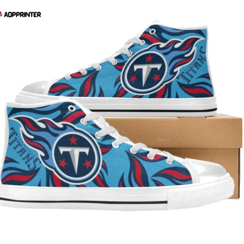 Tennessee Titans NFL Football Custom Canvas High Top Shoes