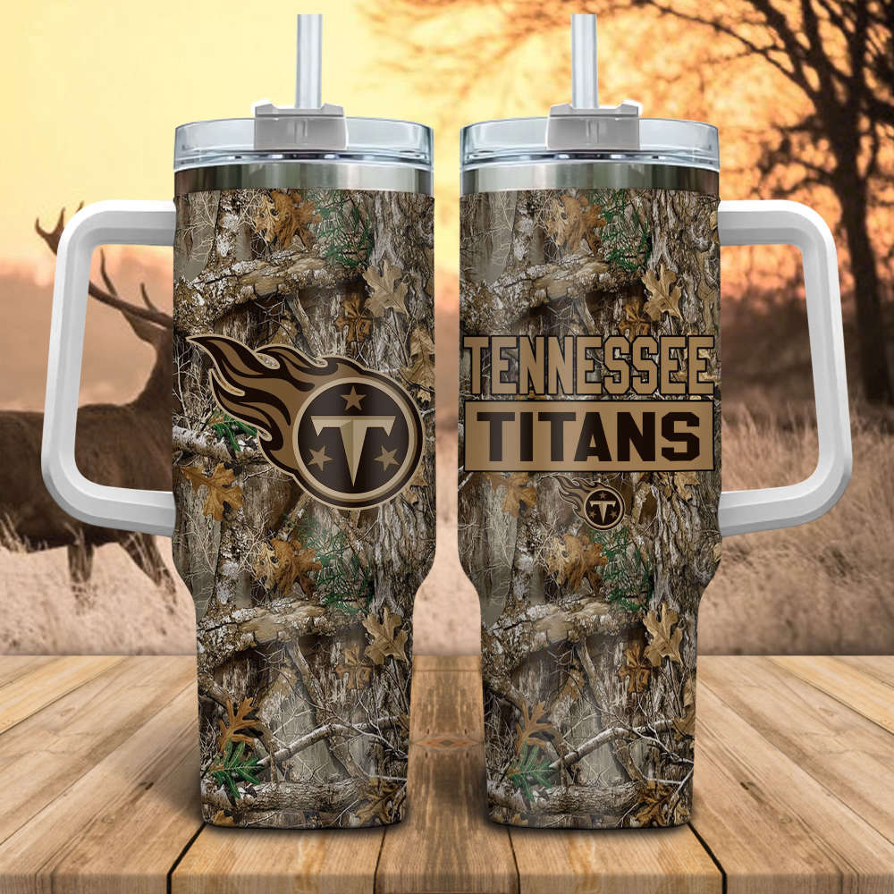 Tennessee Titans NFL Hunting Tumbler Stanley Tumbler 40oz Gift for Fans