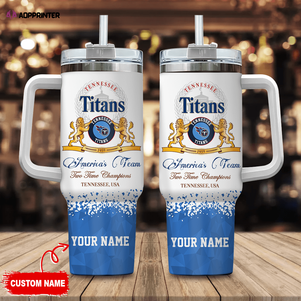 Tennessee Titans Personalized NFL Champions Modelo 40oz Stanley Tumbler Gift for Fans