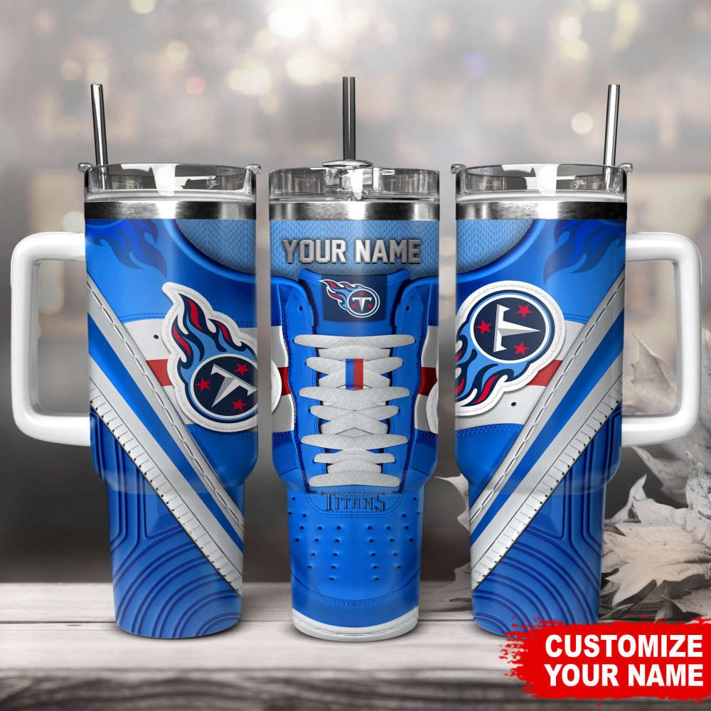 Tennessee Titans Sneaker NFL Personalized Stanley Tumbler 40Oz Gift for Fans
