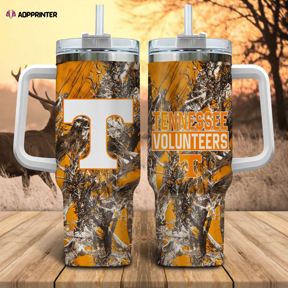 Tennessee Volunteers NCAA Hunting Personalized Stanley Tumbler 40oz Gift for Fans