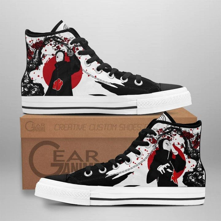 Tobi High Top Shoes Custom Naruto Anime Japan Style For Fans