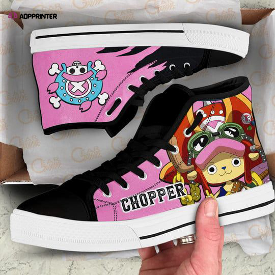 Tony Tony Chopper Emblem Custom Canvas High Top Shoes For Fans One Piece Anime