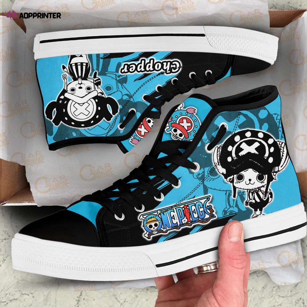 Tony Tony Chopper High Top Shoes Mix Manga For Fans One Piece Anime