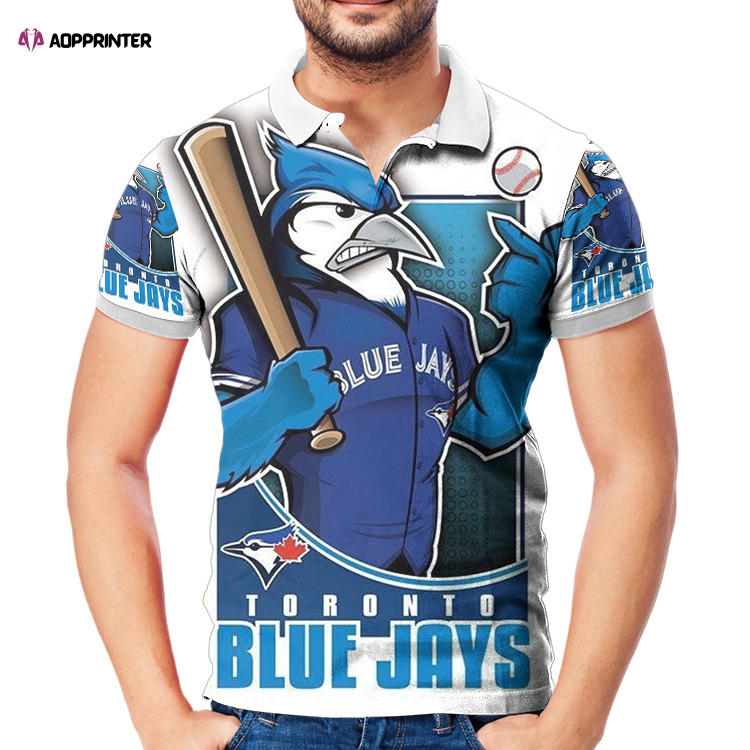 Toronto Blue Jays Danny Mascot1 3D All Over Print Polo Shirt