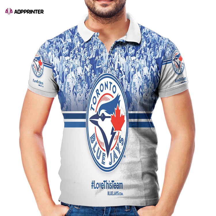 Toronto Blue Jays Russell Bird Fans 3D All Over Print Polo Shirt