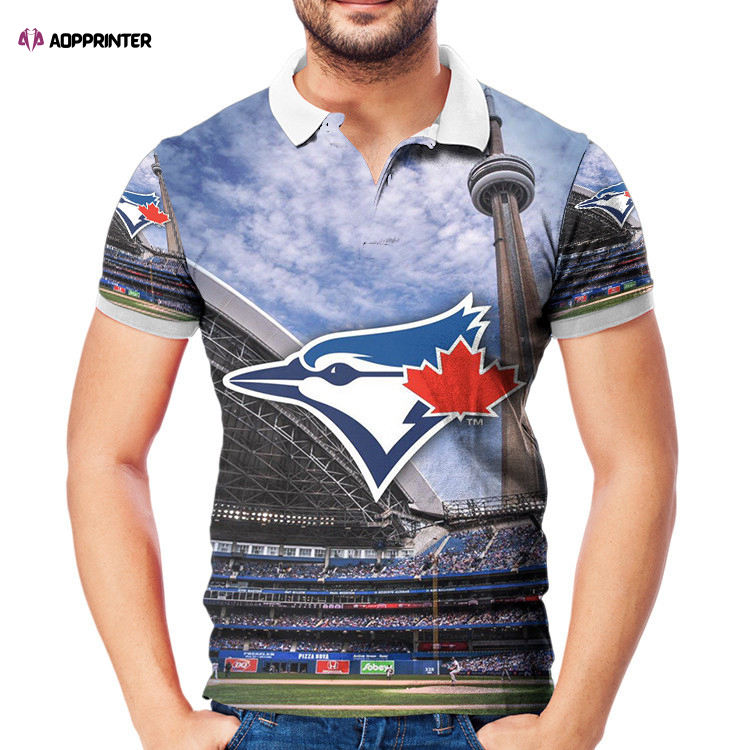 Toronto Blue Jays Russell Brid Staduim1 3D Gift for Fans Polo Shirt