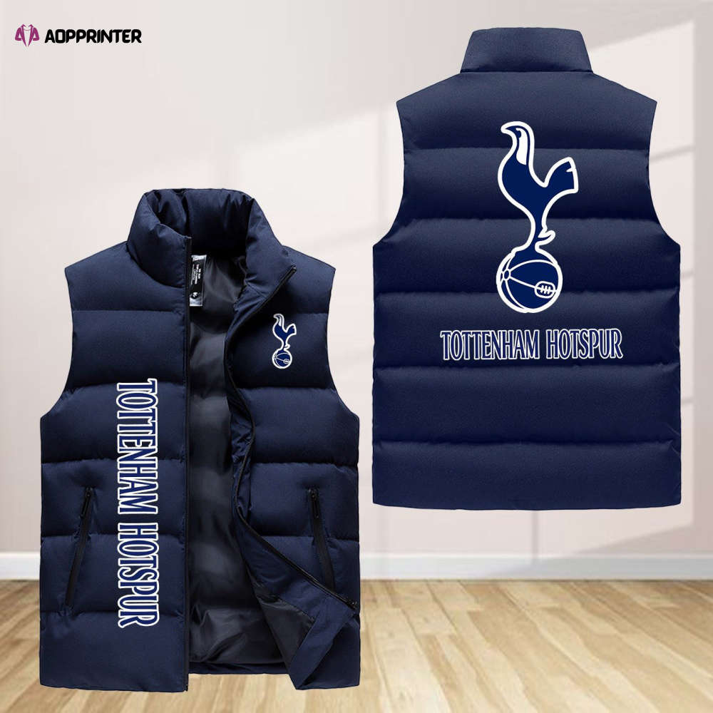 Tottenham Hotspur F.C Sleeveless Puffer Jacket Custom For Fans Gifts