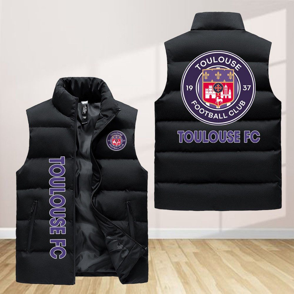 Toulouse Fc Sleeveless Puffer Jacket Custom For Fans Gifts