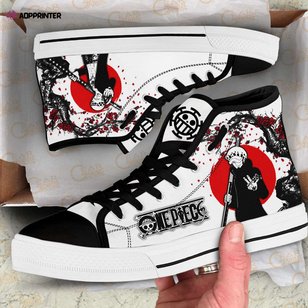 Trafalgar Law High Top Shoes Japan Style For Fans One Piece Anime