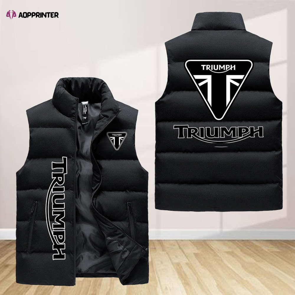 Triumph Motorcycles Sleeveless Puffer Jacket Custom For Fans Gifts