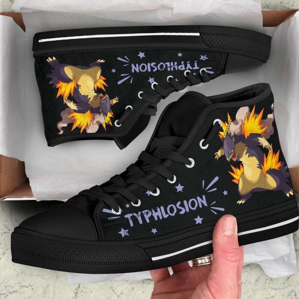Typhlosion High Top Shoes Custom For Fans Pokemon