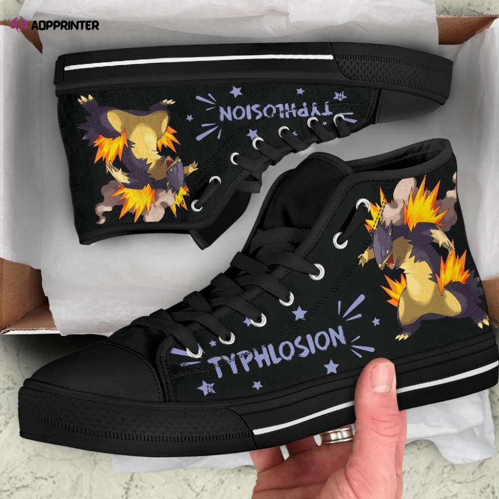 Typhlosion High Top Shoes Custom For Fans Pokemon