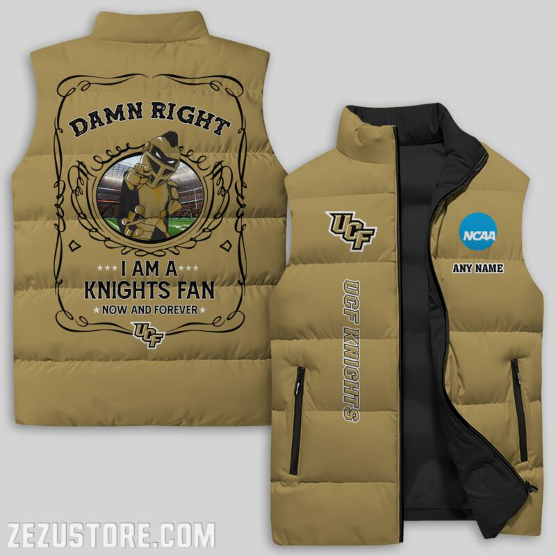 UCF Knights NCAA Sleeveless Puffer Jacket Custom For Fans Gifts