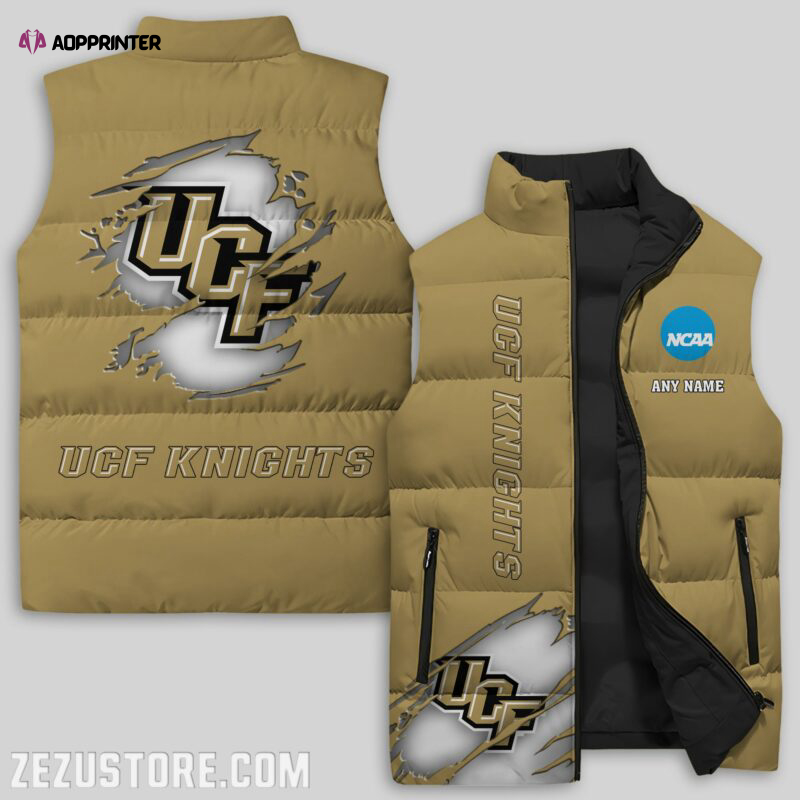 UCF Knights NCAA Sleeveless Puffer Jacket Custom For Fans Gifts