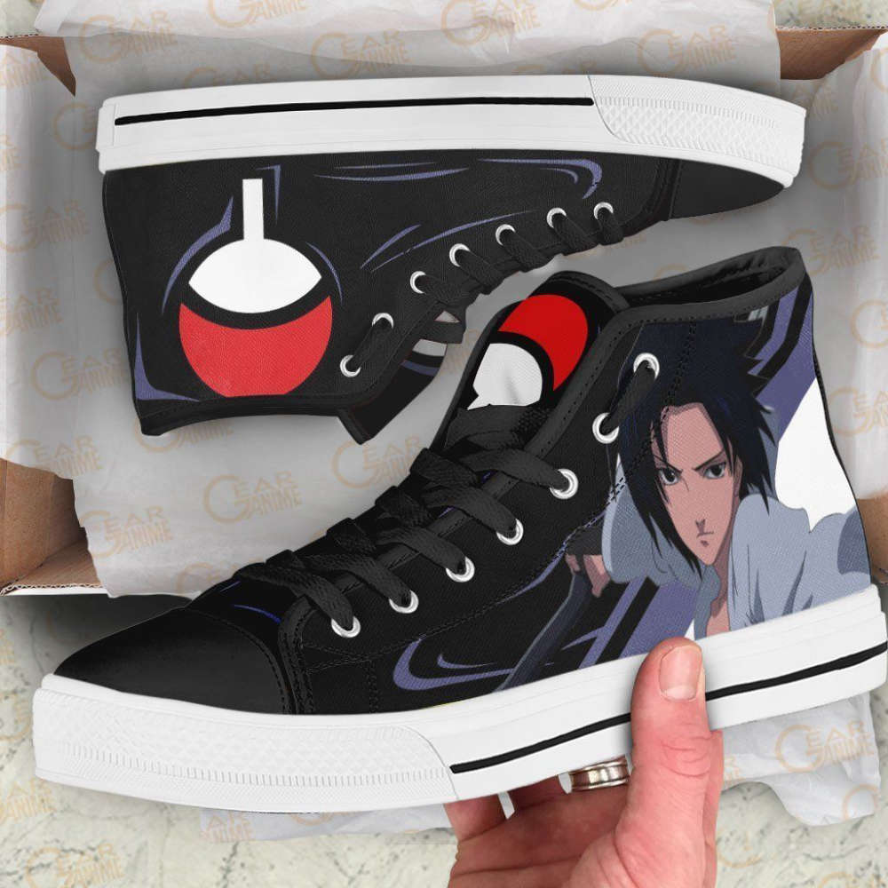 Uchiha Sasuke High Top Shoes Custom Naruto Anime For Fans