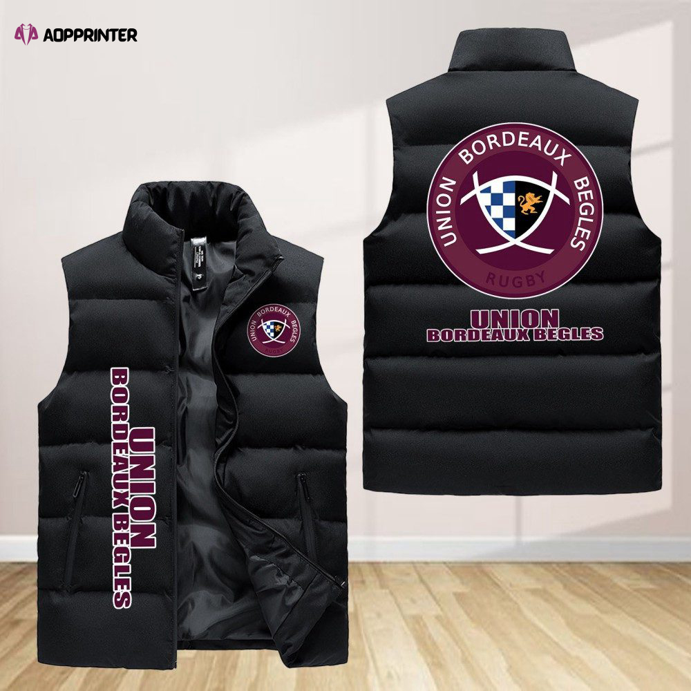 Union Bordeaux Begles Sleeveless Puffer Jacket Custom For Fans Gifts