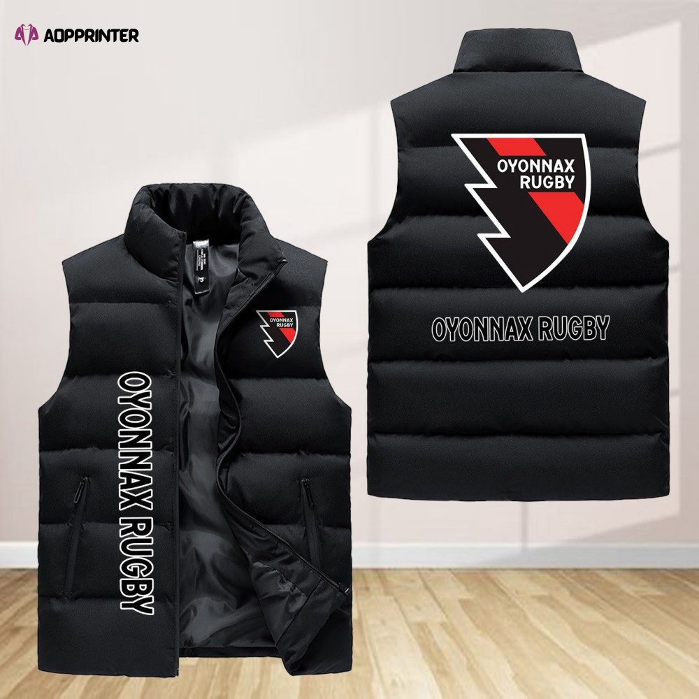 Us Oyonnax Rugby Sleeveless Puffer Jacket Custom For Fans Gifts